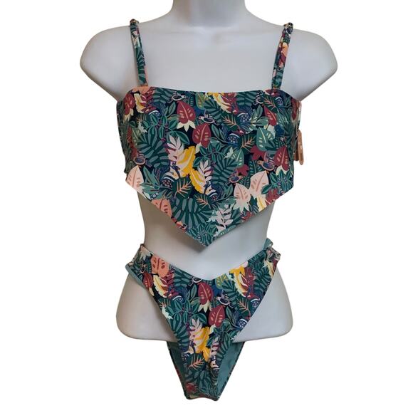 NWT! B.SWIM Tropicalia 2-Piece Bikini Womens Size M - Picture 4 of 16